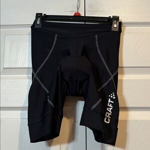 Craft -Medium - Black & Gray - Women’s Cycling Shorts w/Pink Padded Crotch Pads